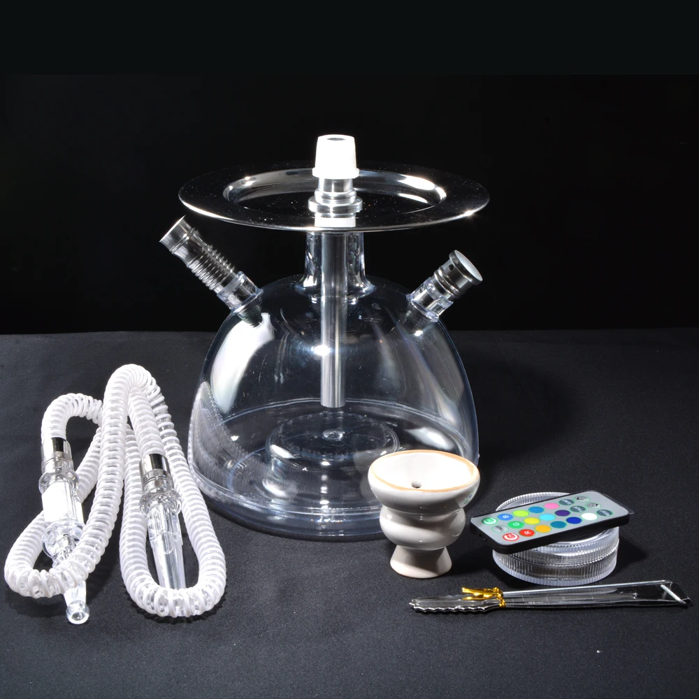 Акриловый кальян набор светодиодный светильник с Sheesha керамическая чаша