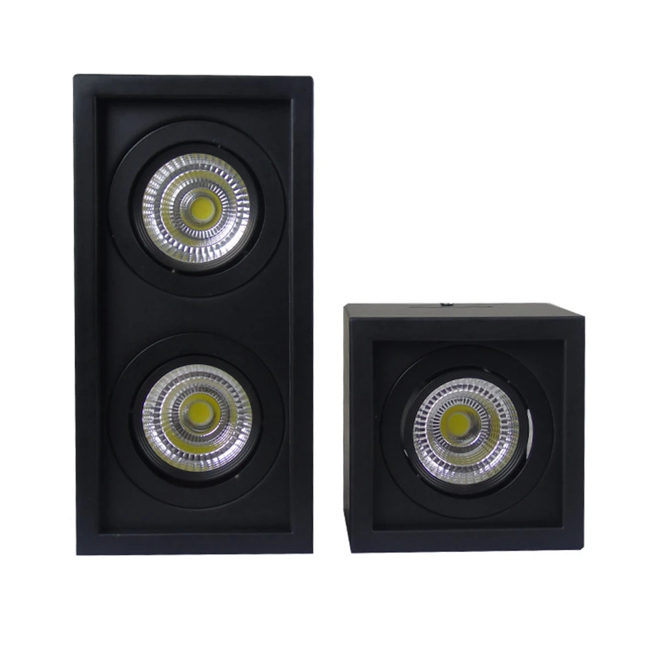

GD 1pc COB LED Downlight 14W 20W 30W Surface Mounted 1 Head 2 Head LED LED Grille Light AC85-265V COB LED Spot For Home Decor
