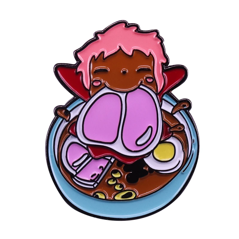 Эмалированная булавка Ponyo in ramen Studio Ghibli Hayao Miyazaki pin | Украшения и аксессуары