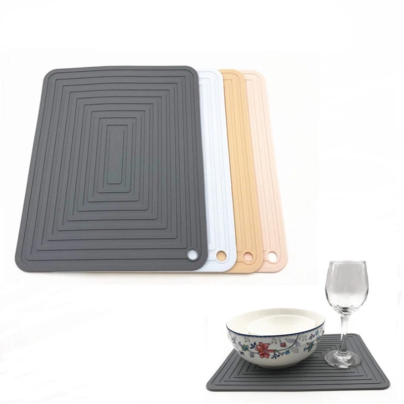 

Large Square Silicone Heat Insulation Pad Kitchen Table Mat Hot Pad Pot Holders Spoon Large Coasters Bowl Mats Non-Slip Placemat