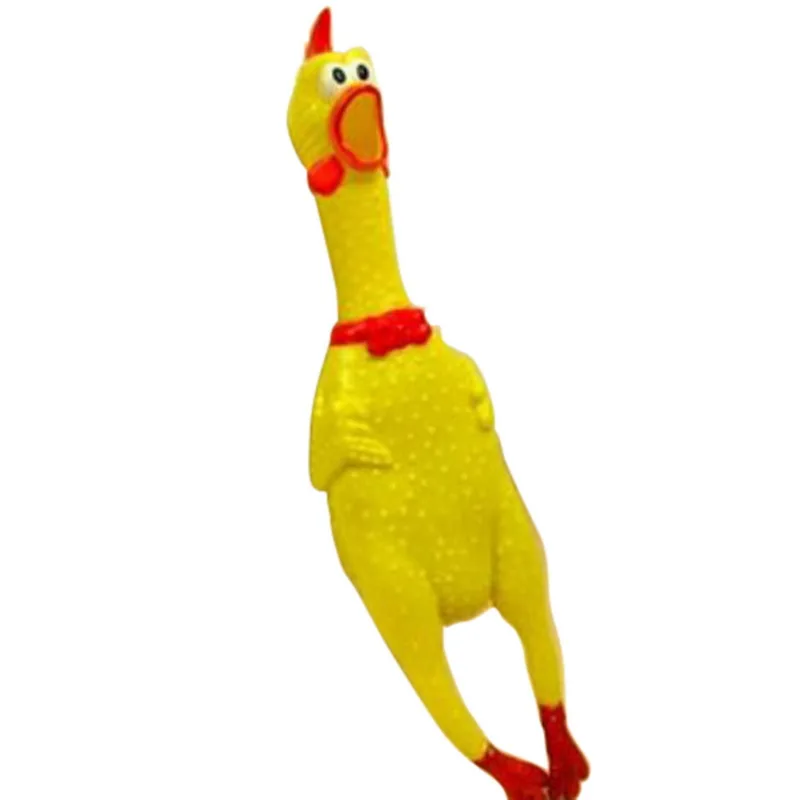 1PC Funny Screaming Chicken Squeeze Dog Toy Product Shrilling Decompression Sound Cat Dogs Playing Pet AccessoriesA | Дом и сад
