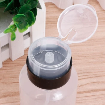 

120ml Nail Polish Makeup Remover Manicure Push Down Pump Dispenser Bottle