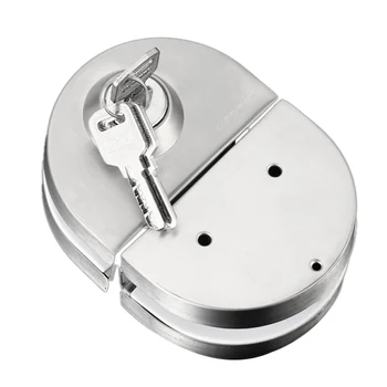 

10-12Mm Glass Door Lock Stainless Steel Double Bolts Swing Push Sliding Access Control