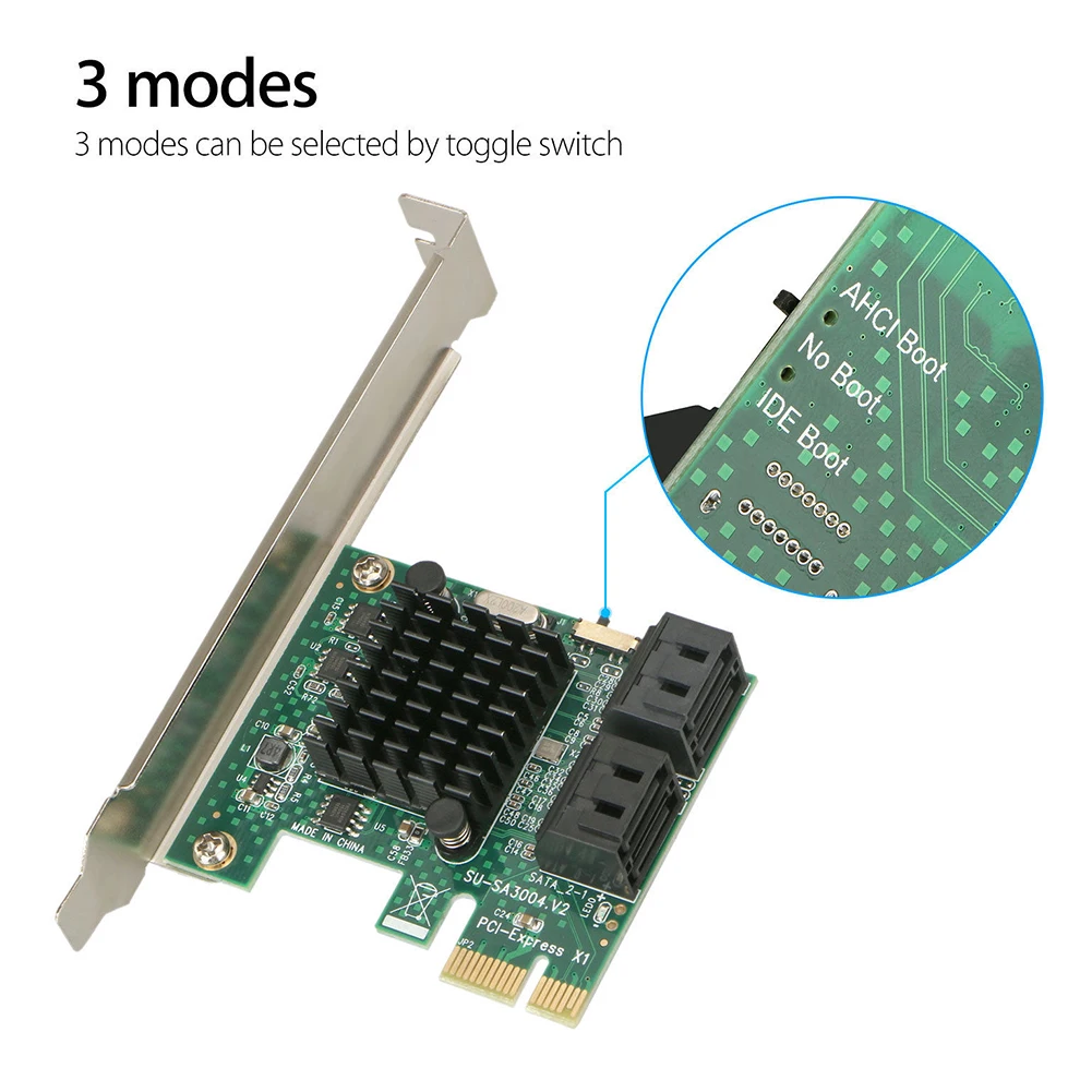 4 порта прочный PCI Express контроллер адаптер компоненты PCIE к SATA3.0 добавить на внутреннюю профессиональную карту расширения стабильный