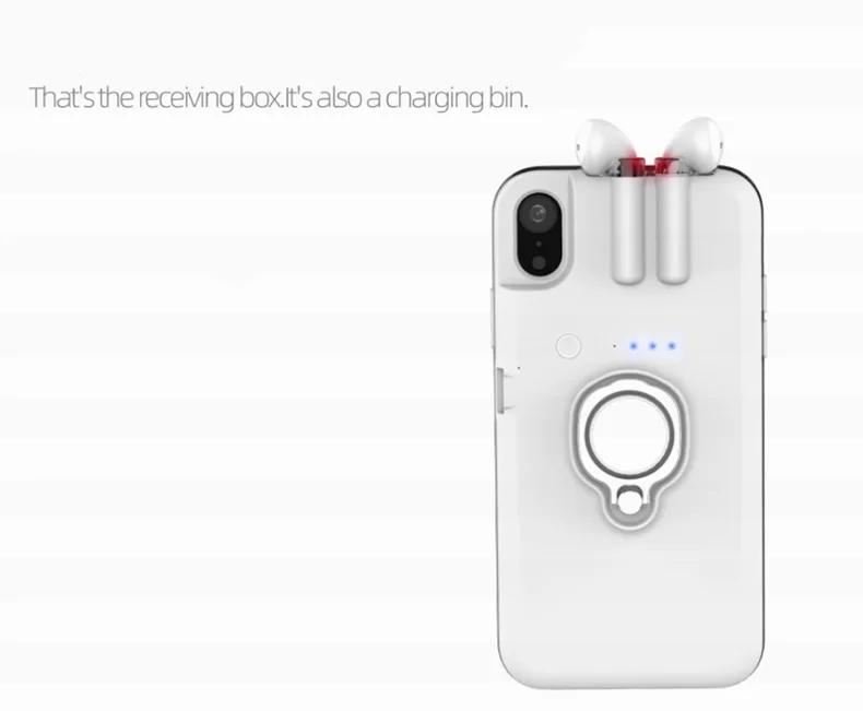 Зарядный наушник чехол для телефона для iPhone X XS MAX XR 6 6S 7 8 Plus чехол s Чехол для гарнитура для airpods с держателем для телефона