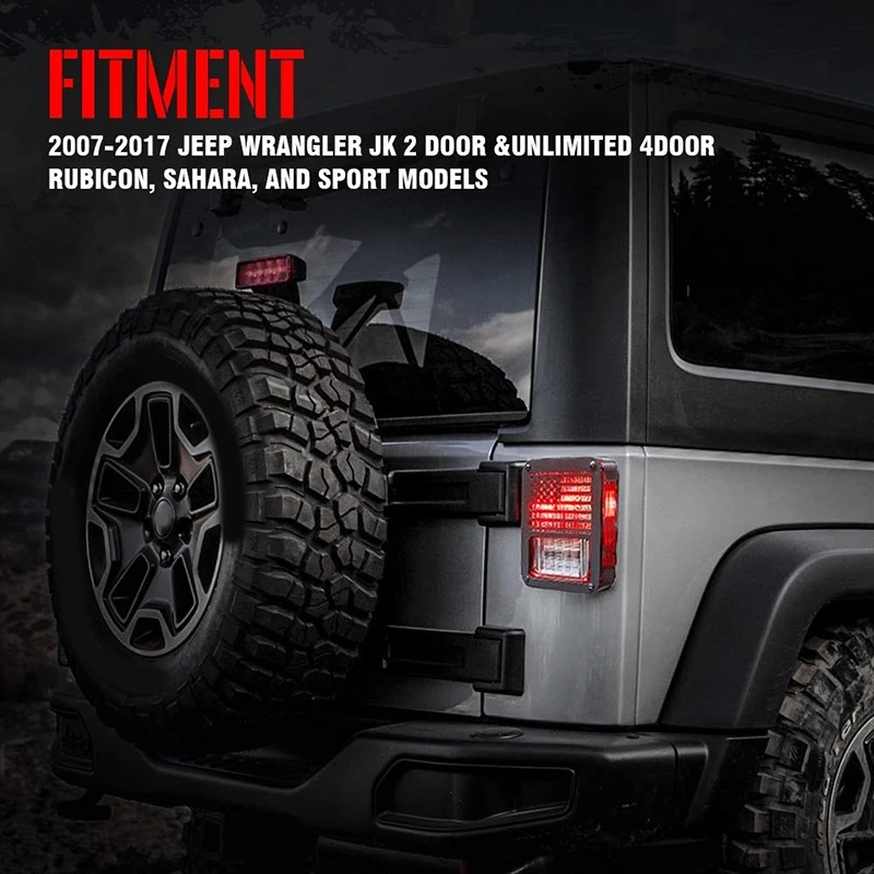 Задний светильник, задний светильник, защитный чехол для 2007- Je-ep Wrangler JK& Unlimited Rubicon