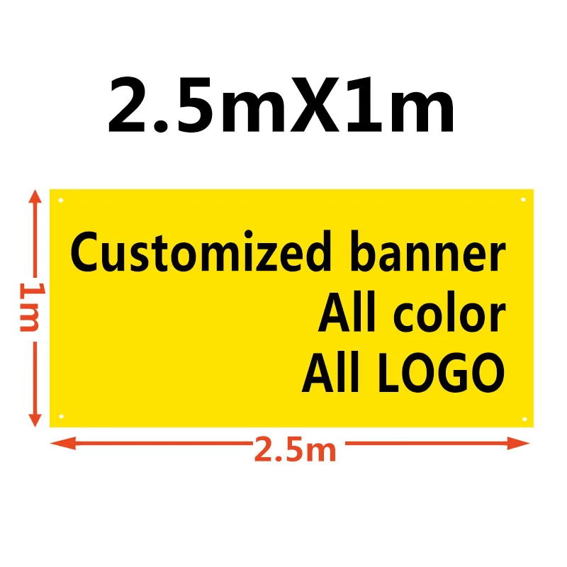 High Quality Custom 2.5mx1m Flag Banner 100D Polyester For Decoration Advertising Hanging Designs Promotion Free Shipping | Дом и сад
