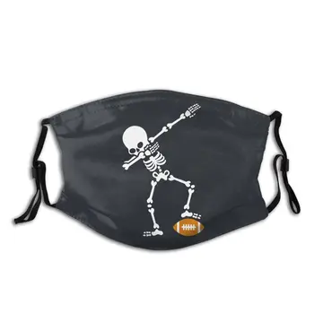 

Dabbing Skeleton Rugby American Football Non-Disposable Face Mask with Filter Dust Mask Respirator Mouth Muffle