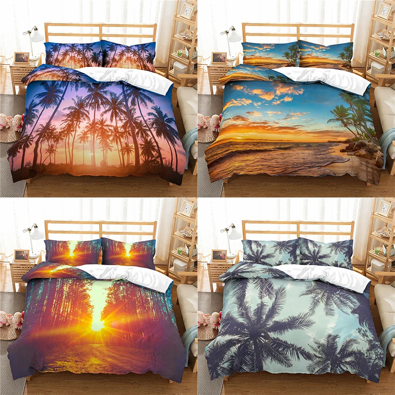

Home Textile Luxury 3D Landscape Print 2/3Pcs Comfortable Duvet Cover PillowCase Bedding Sets Queen and King EU/US/AU Size