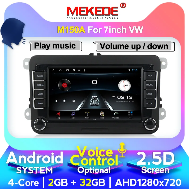 Android 4.4.4 автомобильный DVD GPS навигации 1024*600 4 ядра для Фольксваген Skoda поло Golf 5 6 Passat