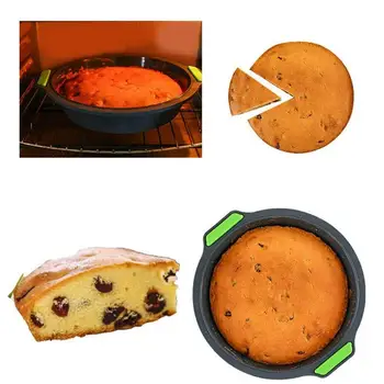 

Round Pie Pizza Silicone Cake Pan Bread Mold Maker No Stick Mould Toast Dim Sum Baking Bakeware Tray Pastry Kitchen Cooking Tool