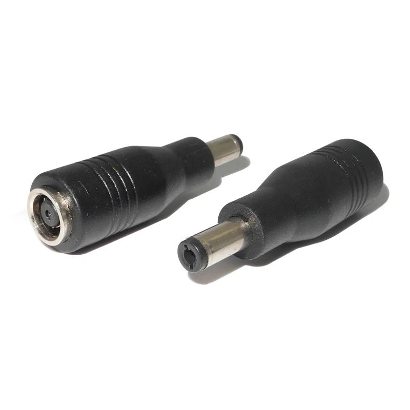 DC ROUND 7.4x5.0MM to 5.5x2.5MM SPRING TIP STRAIGHT CONNECTOR ADAPTER DELL/HP 