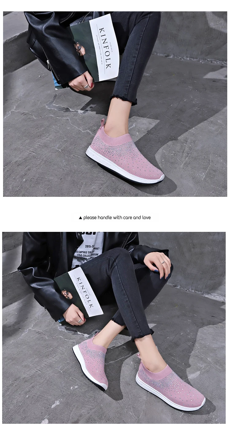 WWKK/Осенняя обувь; женские блестящие кроссовки; спортивные кроссовки из дышащей сетки; женская обувь для бега; Chaussure Femme