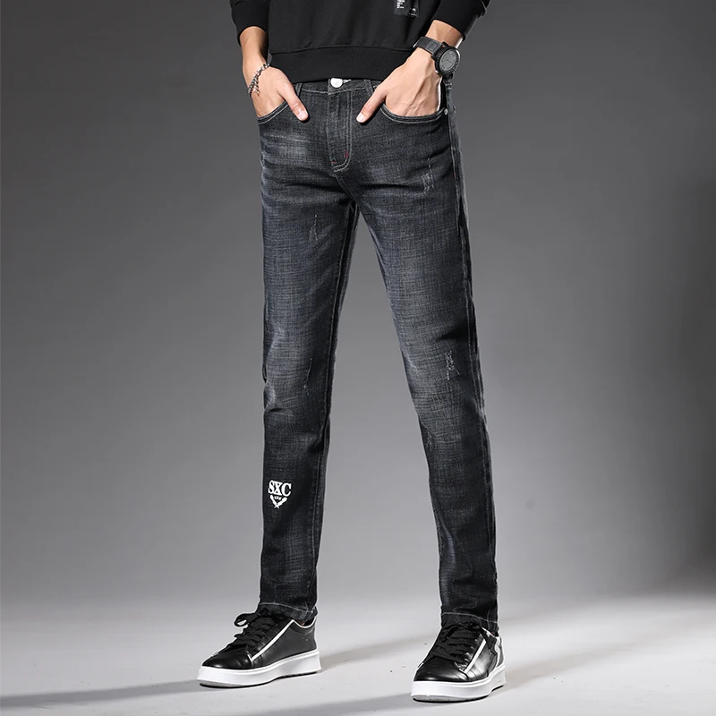 

Mens Jeans MOOWNUC Jeans Autumn Classic Trousers Skinny Male Pants Denim Streetwear Jeans For Slim Fit Designer Casual Straight