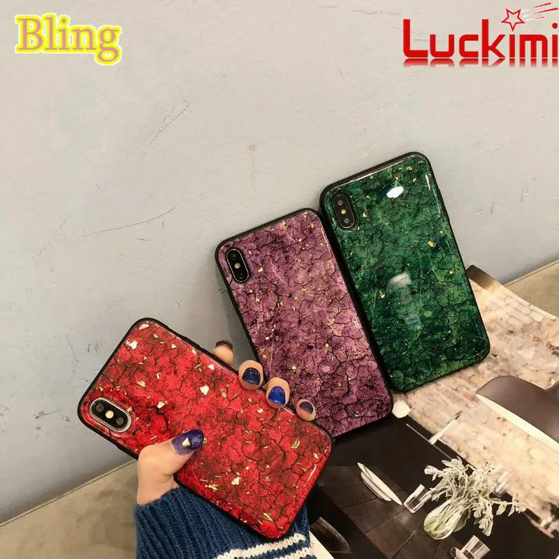 For OPPO Realme C2 2 3 Pro Reno 10X Z Find X luxury shiny glossy mobile phone gold foil cover |