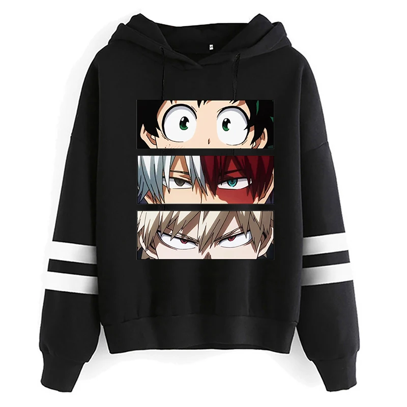 Толстовки с капюшоном My Hero моя геройская Академия аниме Bakugo унисекс Харадзюку