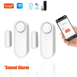 Tuya – détecteur d'ouverture/fermeture de porte pour maison connectée, wi fi, compatible avec l'application Alexa Smart Life, Notification de sécurité 