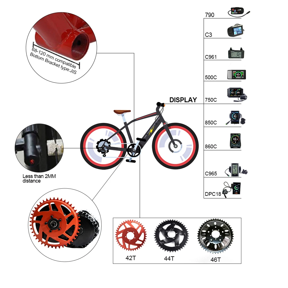 Хит! Бесплатная доставка 48V1000W Bafang BBSHD BBS03 Электрический велосипед центральный