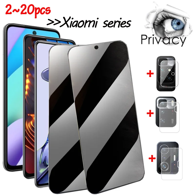 2 ~ 20 шт. конфиденциальности защитное стекло для xiaomi 11t pro Anti Peeping redimi 10 redmi note 11 5g 10s 11s