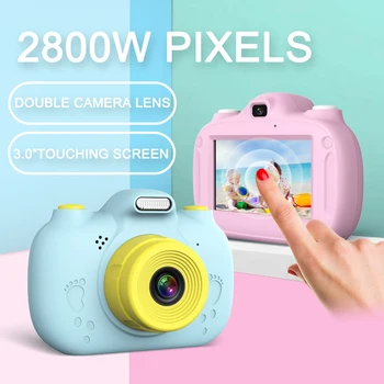 

High Quality Digital Kids Camera 3Inch TouchScreen Dual Lens Cartoon Photography Birthday Gift