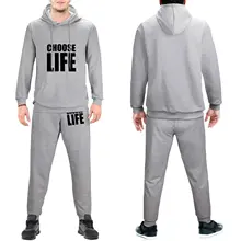 

George Michael Tracksuit Set CHOOSE LIFE WHAM Men Sweatsuits Sports Sweatpants and Hoodie Set Hip Hop