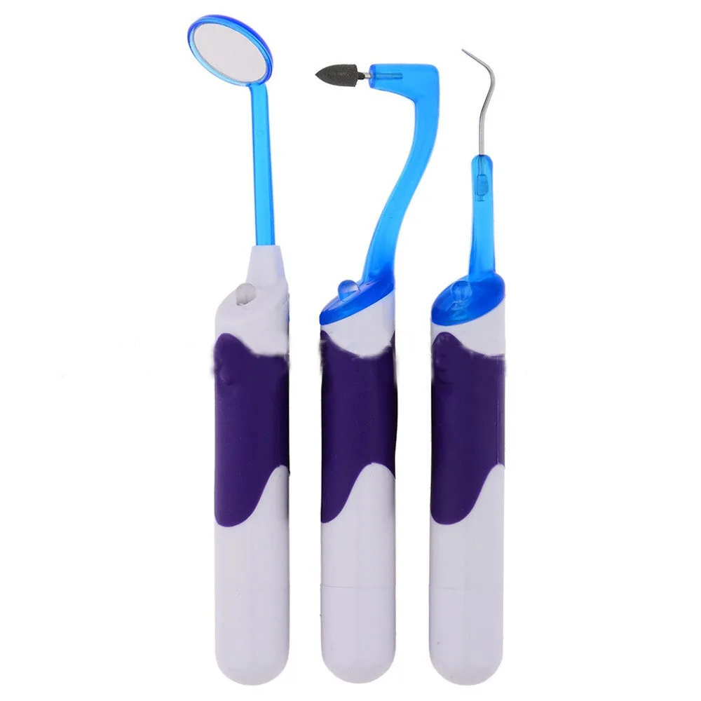 3 шт./комплект, светодиодный ластик для ухода за полостью рта, средство для удаления зубных пятен, 3 в 1, индивидуальный набор для ухода за полостью рта, отбеливание зубов
