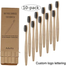 10 шт., Прямая поставка, портативная Мягкая зубная щетка, Бамбуковая зубная щетка, инструменты для чистки полости рта