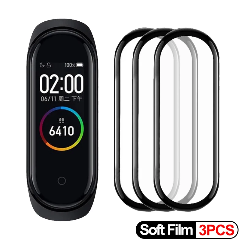 10D Soft Glass Protective Film cover for Mi Band 6 5 4 Screen Protector for xiaomi miband 4 5 6 miband6 miband5 Accessories