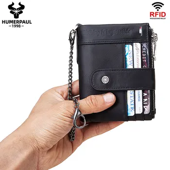 

Men Leather Credit ID Card Holder Slim Leather Wallet Business Purse Money Case for Men Black Fashion Card Wallet 2020 New