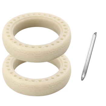 

8.5 Inch Front And Rear Fluorescent Honeycomb Rubber Solid Tube Without Tube 1 8 1/2 For xiaomi M365 Electric Scooter Solid Tire