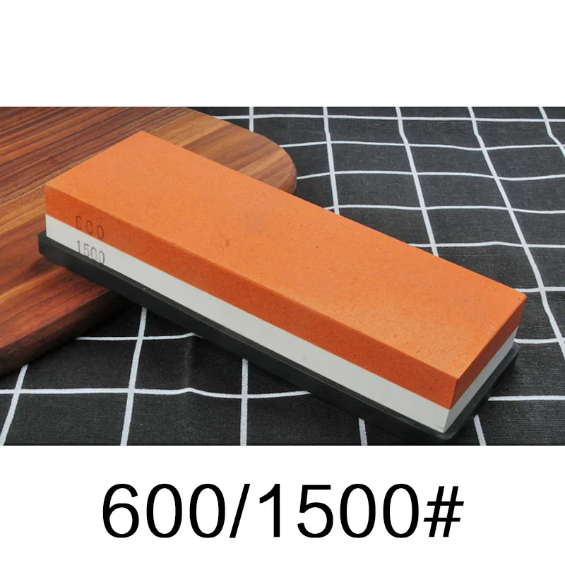 600 1500 grit Двухсторонняя 240 600 1000 3000 5000 8000 зернистость профессиональная точилка для ножей точильный камень шлифовальный камень с нескользящей основой - Цвет: 600 1500 grit