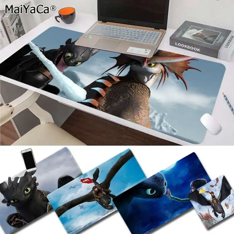 Подарочный коврик для MaiYaCa мальчика, Как приручить дракона, DIY дизайн, игровой с узором, коврик для мыши,, большой коврик для мыши, коврик для клавиатуры
