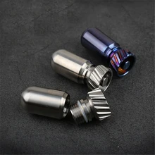 Титановый сплав, мини форма, водонепроницаемый резервуар для хранения лекарств, чехол, портативный мини бокс для медицинских таблеток, EDC, инструмент для улицы