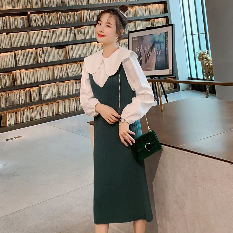 Новое поступление, зимнее платье для беременных, женское милое платье большого размера, платье для беременных, комплект MD-01765