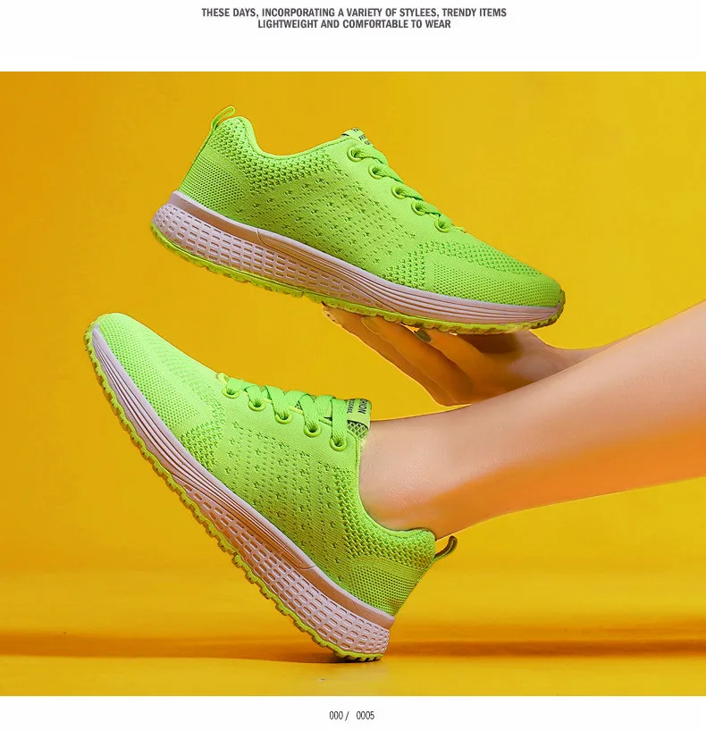 Корейская версия Flyknit сетчатая дышащая обувь для бега женская обувь Большие размеры спортивные кроссовки для отдыха женская Вулканизированная обувь