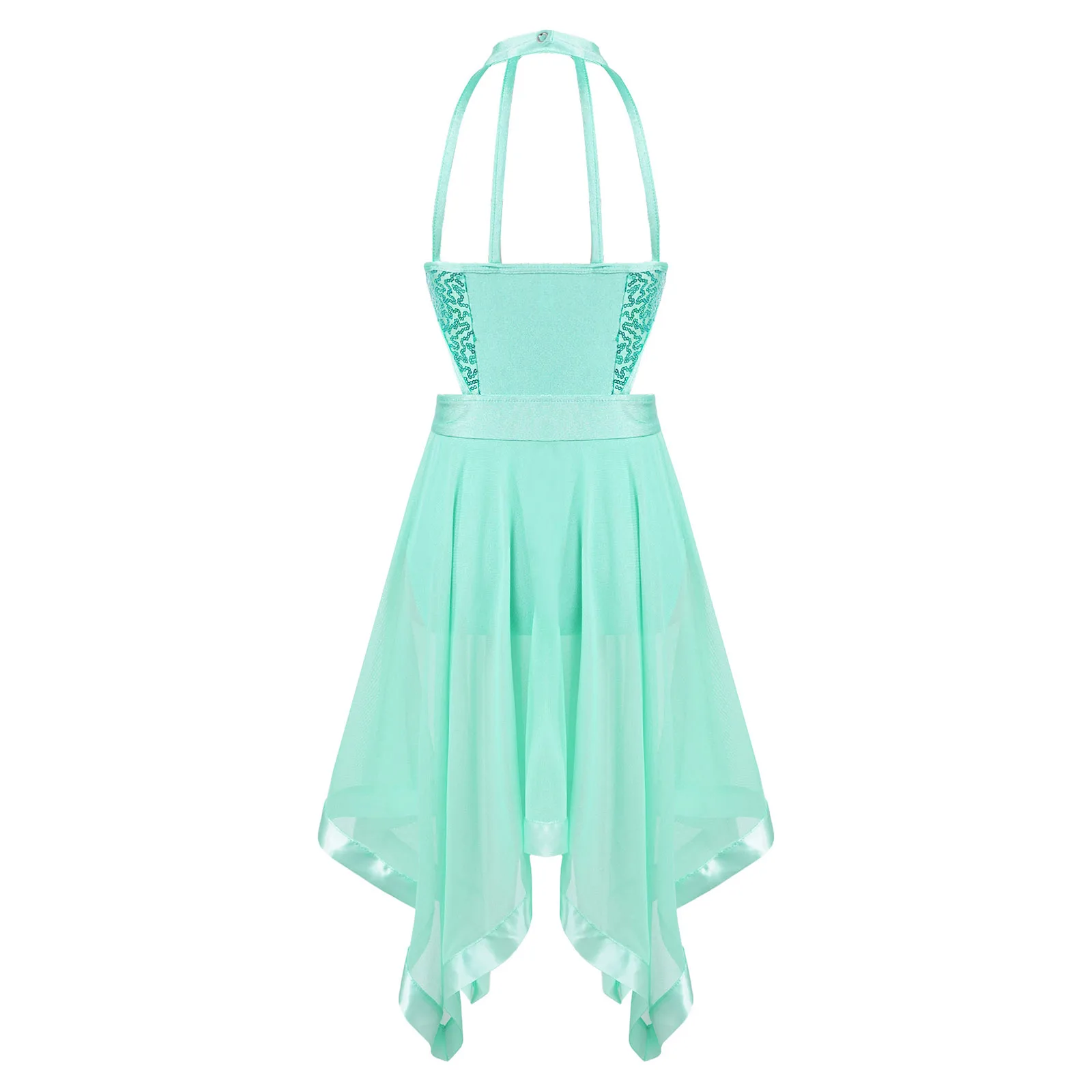 Children Girls Ballet Dress Kids Sequins Gymnastics Leotard Teens Lyrical Dance Costume for Ballroom Dancing Performance Dress