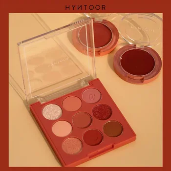 

HYNTOOR 9 Colors Eyeshadow Palette Mini Limited Edition for Rat Year Face Blush Palette Cream Ins Hot Long-lasting Cosmetics