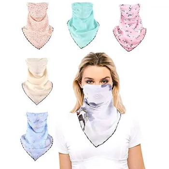 

6 PC Women Sun Protection Headwear Scarf Outdoor Cycling Windproof Anti-Dust Warm Face Mask Multi-functional Sunscreen Bandana
