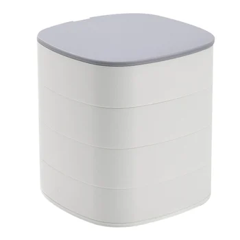 

Jewelry Desktop Finishing Box 5-Layer Rotatable Multi-layer Jewelry Storage Box Organizer for Earrings Necklace Bracelet LBS