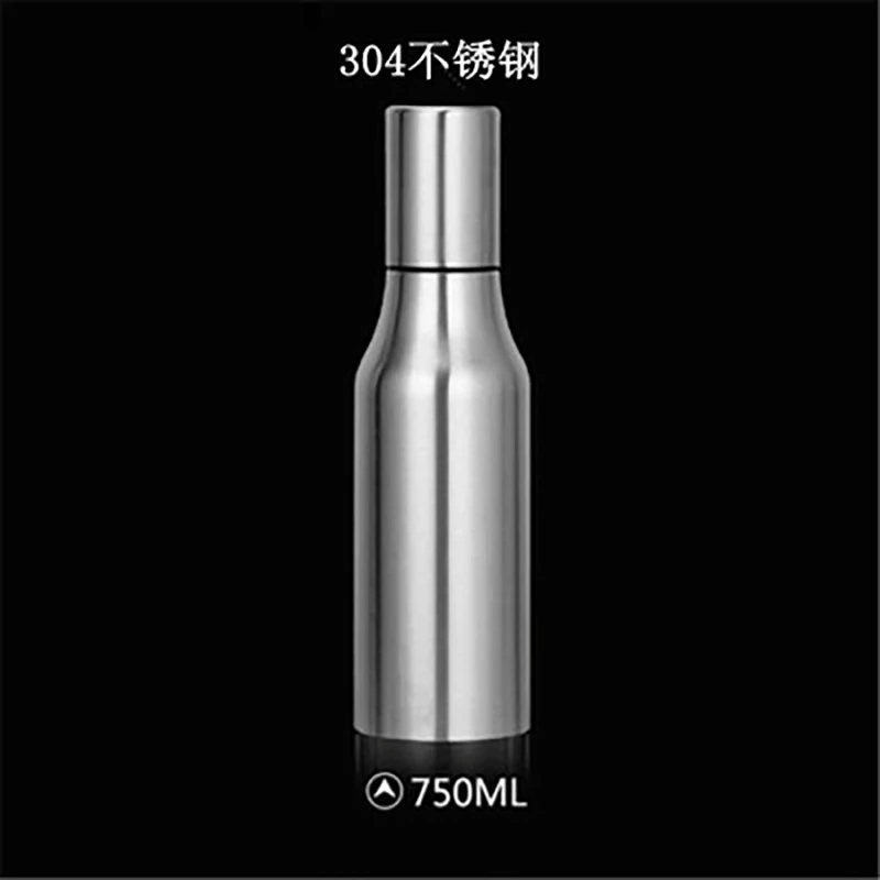 304-750ml Бутылка для масла из нержавеющей стали пыленепроницаемый герметичный масляный горшок практичная приправа для хранения сока кухонная бутылка для приправ - Цвет: 304-750ml