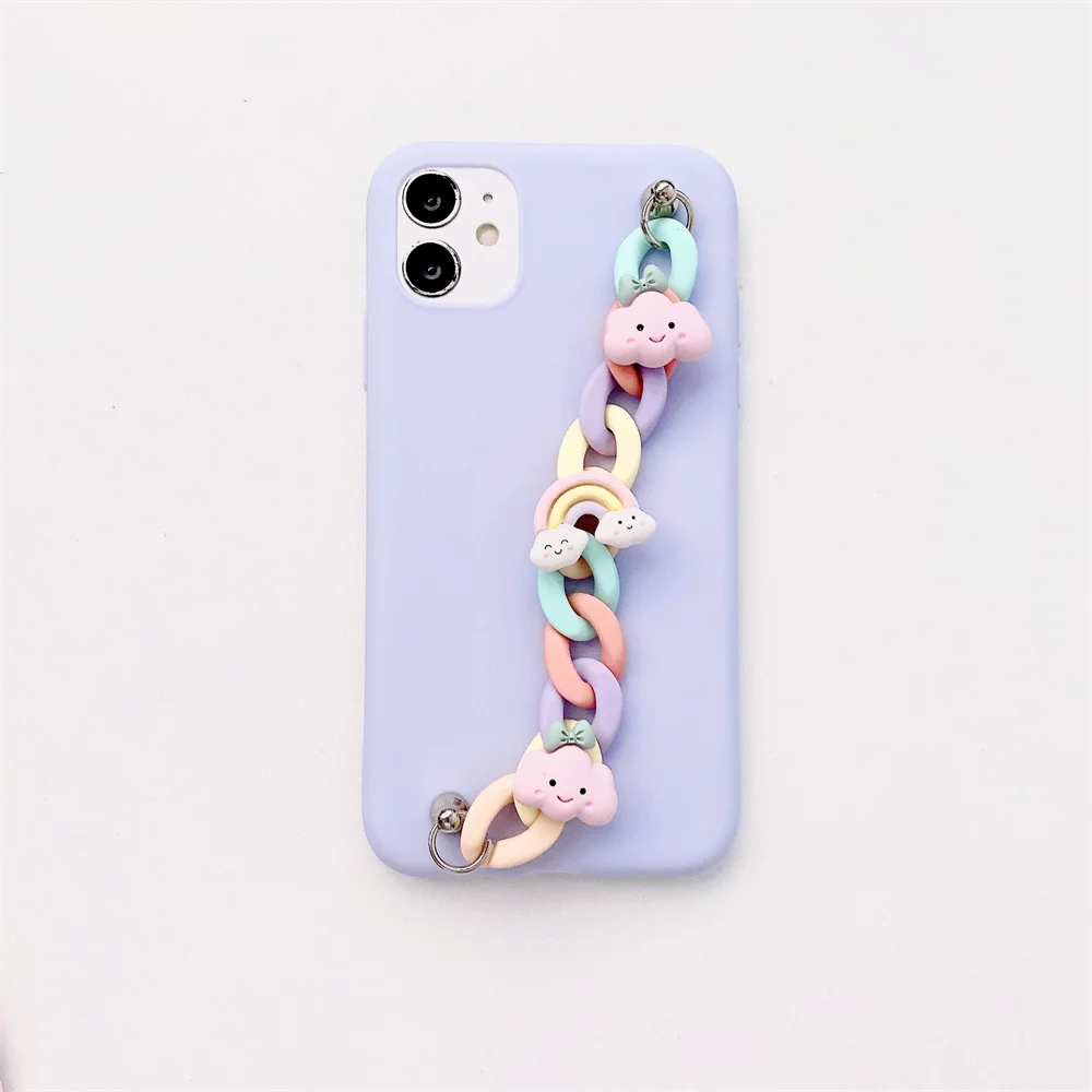 Vòng Tay Dây Đeo Cổ Tay Ốp Lưng Dành Cho Samsung Galaxy Samsung Galaxy S6 S7 Edge S8 S9 S10 S10e S21 S20 FE Note 8 9 10 Plus Lite 20 Cực Mây Bao kawaii samsung phone cases
