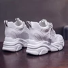 Brand 2022 Spring Breathable Mesh Sneakers Hidden Increasing Sport Shoes Woman Wedge Casual Chunky Shoes High Platform Shoes 9CM 3