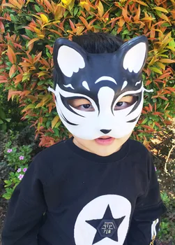 

New Quality Handmade DIY Mask Halloween Husky Mask Cosplay Costume Paper Mache Pulp Mask