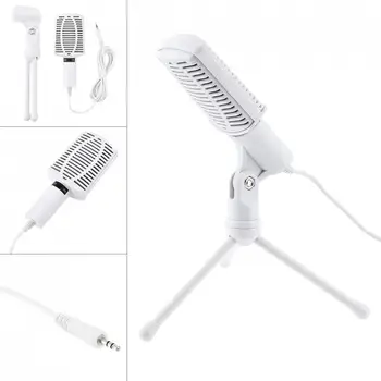 

Portable Multifunctional Computer Capacitive Microphone for Live Broadcast / Meeting / Speech 3.5mm Nickel-Plated Connection