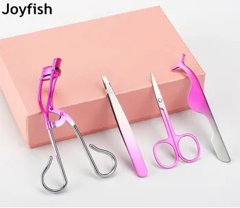 

Gold Eyelash Curler Eyebrow Tweezers Lash Scissors False Eyelash Applicator Eyelash Makeup Tools Accessories