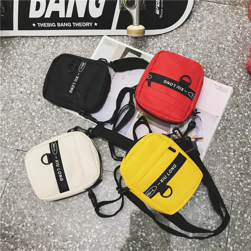 

Multi-functional Messenger Bag KWCHXY Yellow White Black Small Canvas Bag 2019-Korean-style WOMEN'S Cross-body Bag Customizable