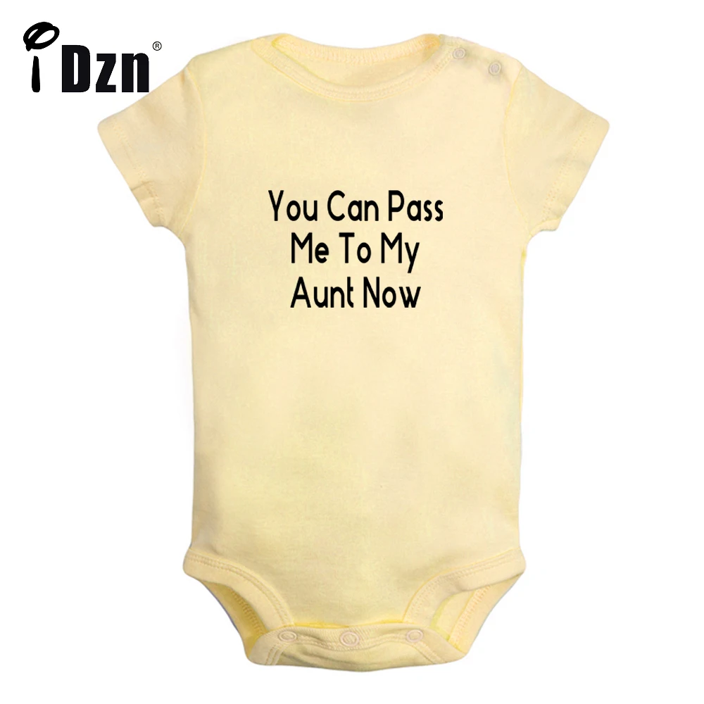 Cute Baby Bodysuit You Can Pass Me To My Aunt Now Funny Printed Clothing Boys Rompers Girls Short Sleeves Jumpsuit | Мать и ребенок
