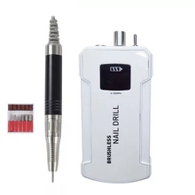 Машинка для полировки ногтей 80 Вт бесщеточная дрель для ногтей 35000 об/мин Электрический Маникюрный дрель набор машинка перезаряжаемый педикюрный набор ЕС вилка