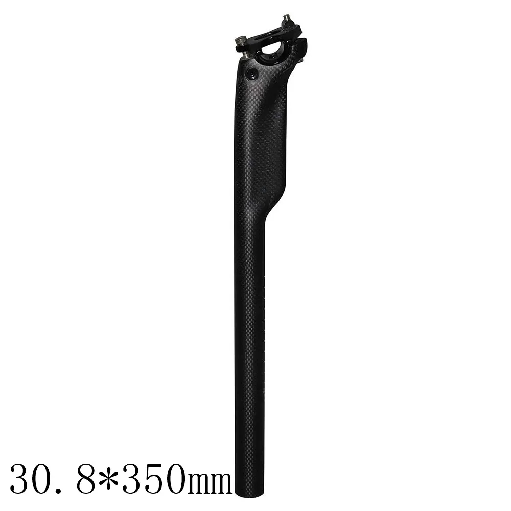 Matte 30.8X350mm Углеродное волокно, подседельный штырь для велосипеда, Сверхлегкий Подседельный штырь для горного велосипеда, подседельный штырь для седла, подседельный штырь, подседельный штырь, запчасти для велосипеда Biack - Цвет: Matte 30.8X350mm