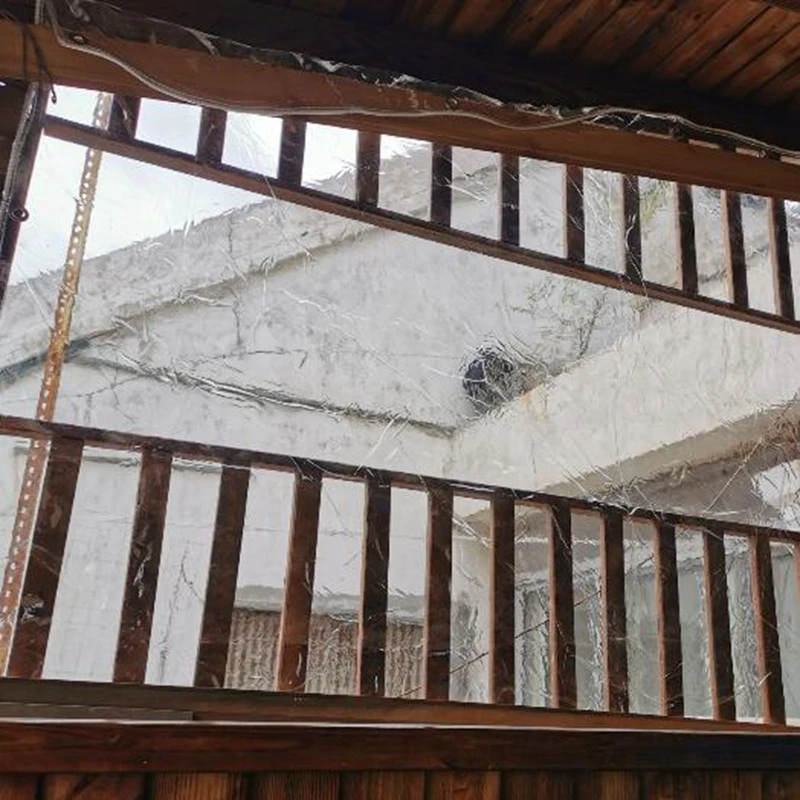 1 шт. мягкая ПВХ Непромокаемая ткань очень прозрачная домашняя садовая дождевая парус Балконная покрывала водонепроницаемая ткань Индивидуальный размер
